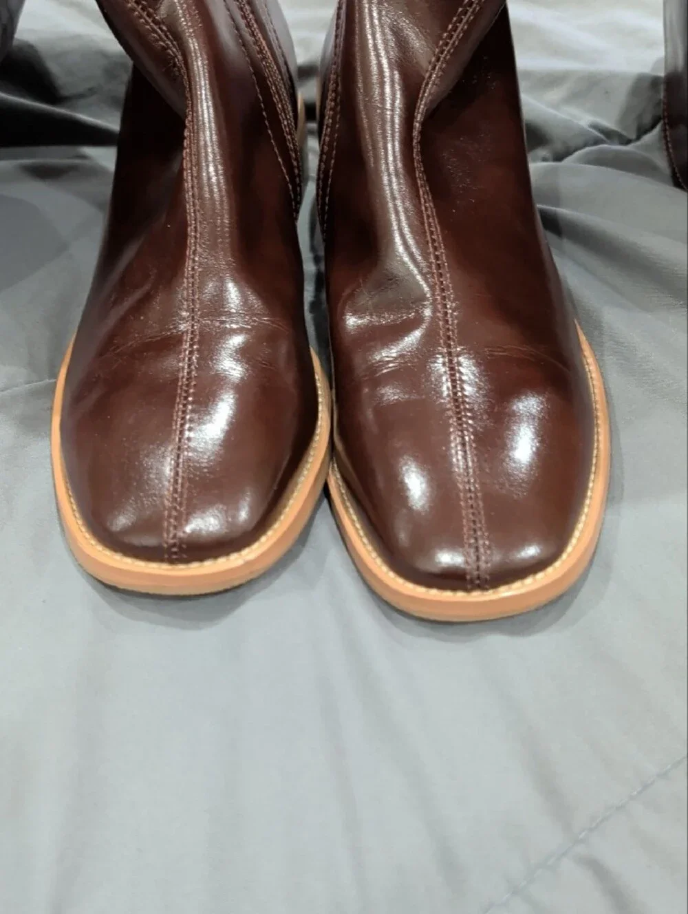 Brown Women's Knee-High Zip Boots